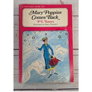 Mary Poppins Comes Back 1975 Voyager Softcover Book P.L. Travers VTG